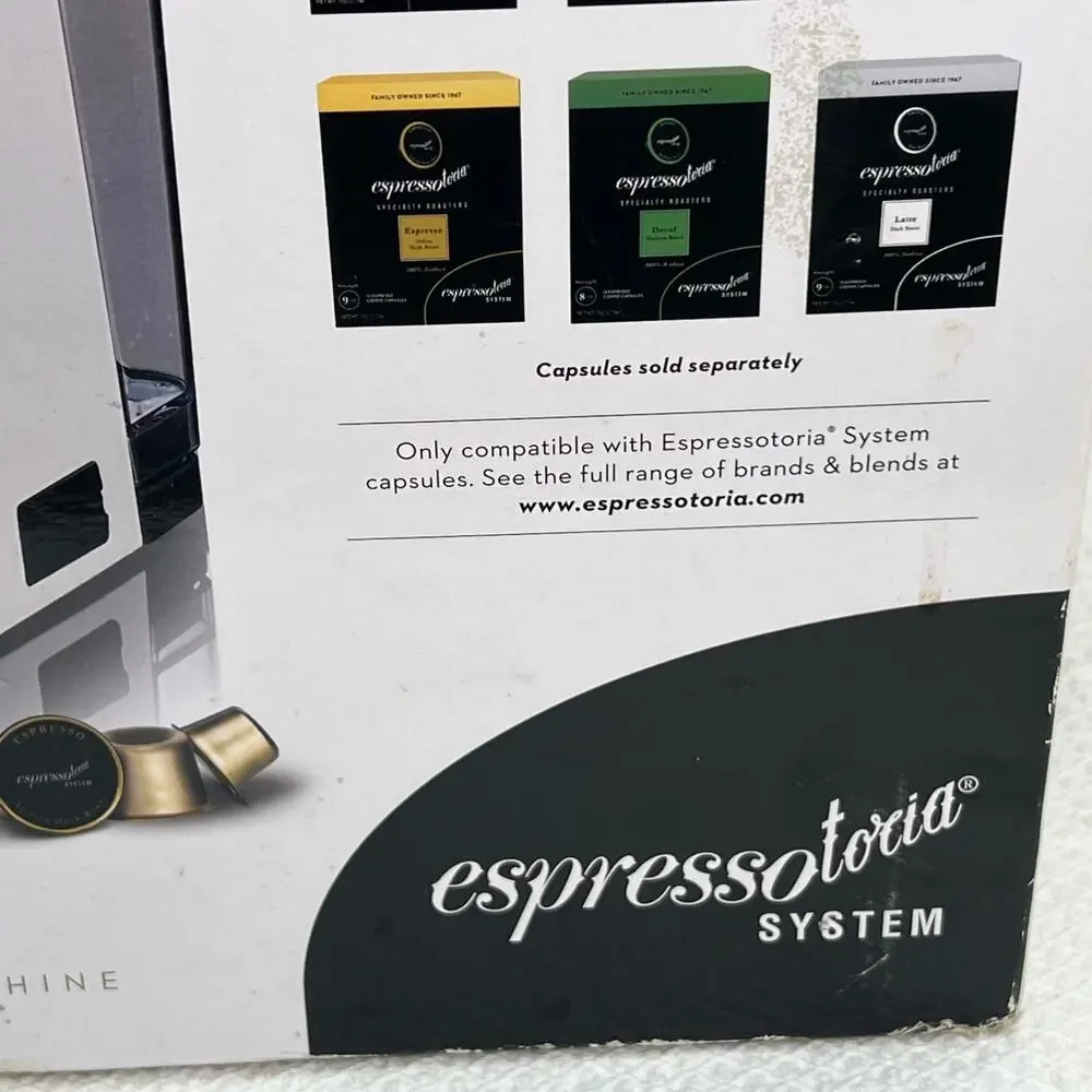 Espressotoria Caprista Capsule Espresso Machine White Open Box CMMCXSTCSM